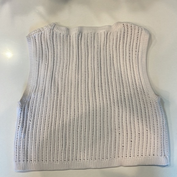 Club Monaco White Knit Crop Top - Picture 2 of 2
